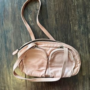 Vintage peach leather purse